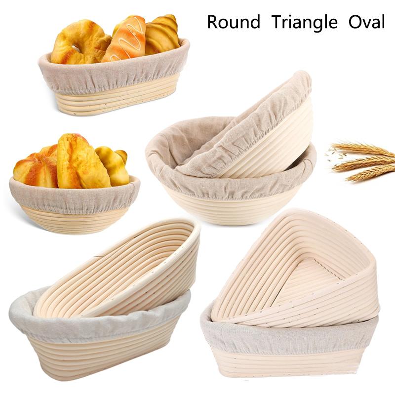 Rattan Bread Proofing Basket Natural Oval Rattan Wicker Dough Fermentation Sourdough Bread Basket