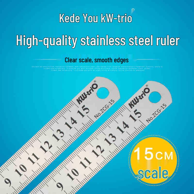 Линейка прямая из нержавеющей стали 50 см - Прочная металлическая линейка для деревообработки, учебы и офиса.