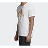 adidas Универсальная футболка с коротким рукавом и металлическими буквами Foil, мужские топы, белая GE4700