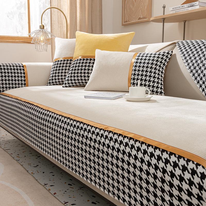 Sofa Cushion Simple Modern Four Seasons Universal Affordable Luxury Style Cushion Non-Slip Cover Towel Chenille Cover Towel
