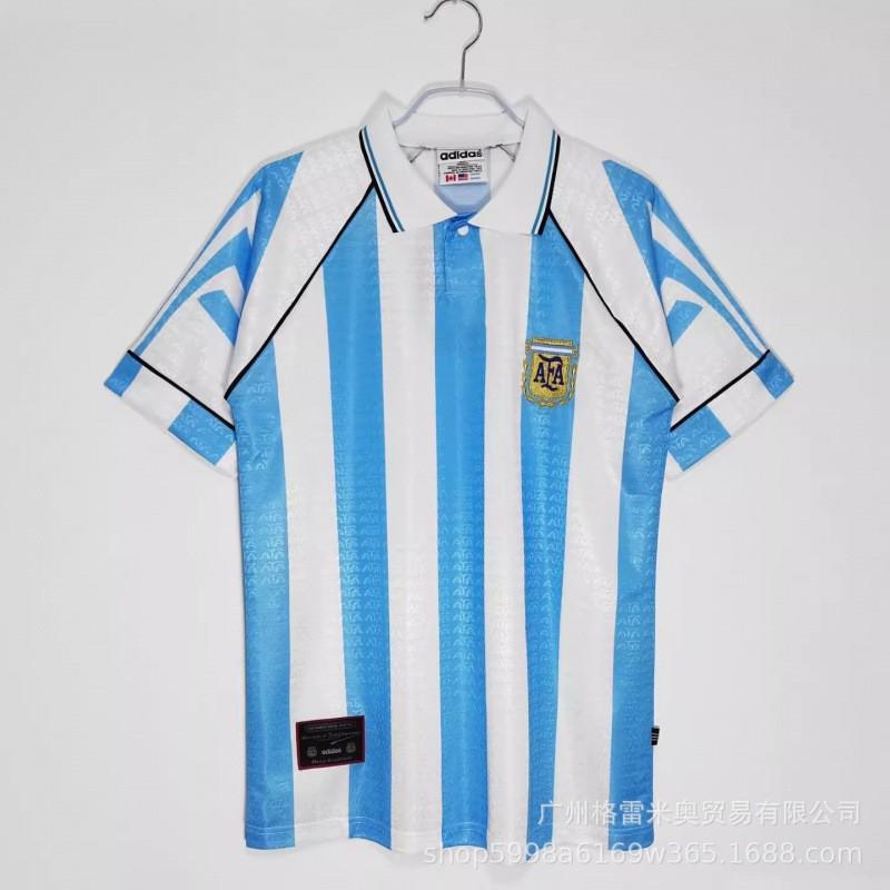 Retro Argentina National Team Soccer Jersey 1978 1986 1998 2006 Striped Football Shirt Men Fall Winter