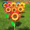 Colorful Sunflower Windmill Wind Turbine For Lawn Garden Party Decoration Outdoor Camping Picnic Garden Yard Decor