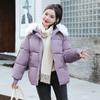 Solid Color Cotton Jackets Korean Style All-match Thick Down Coats Winter Large Size Loose Short Hooded Down-filled Coats