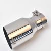 1Pc Universal Slashed Stainless Steel Angled Flange Exhaust Pipe Curly Muffler Tip Slash Cut