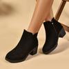 Women Platform Boots Women's Ankle Boots Autumn Fashion Elegant Faux Suede Elegant Concise Solid Colors High Heel Ankle Boots