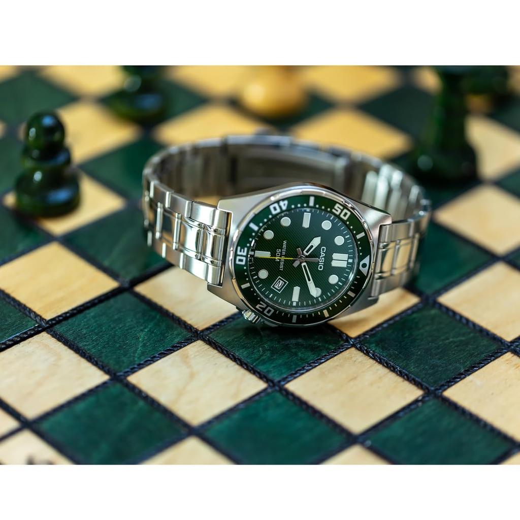 Casio Серебряные часы MTD-135D-3AVDF