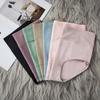 5 Pieces Mid-waist Panties Pure Cotton Women's Large-size Needle Pumping Breathable Pure Cotton Crotch Women's Briefs Pure Cotton Belly Pants