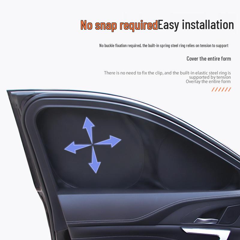 Lightproof Side Window Sunshade & Privacy Curtain for Tesla Model 3/Y - Heat Insulation & Sun Protection