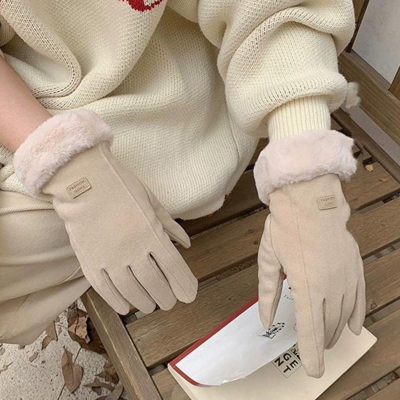 Осенне-зимние уличные велосипедные перчатки Ветрозащитные Морозостойкие Теплые Сенсорные Пятипалые Перчатки для Вождения и Велоспорта