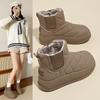 2024 New Warm Ankle Boots Winter New Women's Fashion Plush Warm Casual Cotton Shoes Short Round Toe Snow Boots