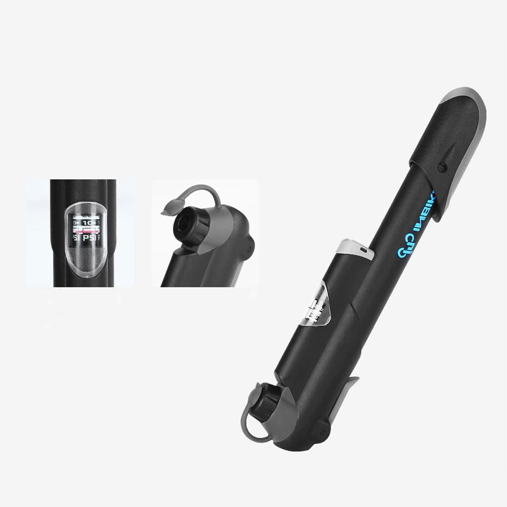 Alogy Bike Pump Hand Bicycle Pump with Air Pressure Gauge Black
