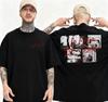 Летняя футболка с узором Mora Tour Rap Singer 2026 Мужская мода Хип-хоп Ретро Хлопок Короткий рукав Свободная Повседневная рубашка Мужская одежда