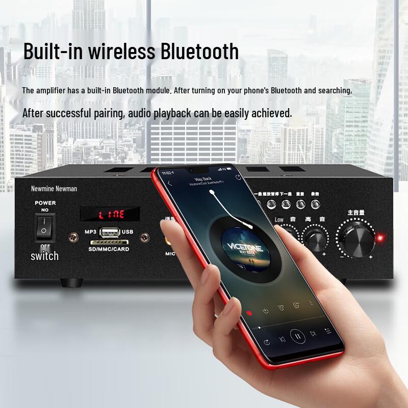 Bluetooth-усилитель Newmine R1 с постоянным напряжением и импедансом