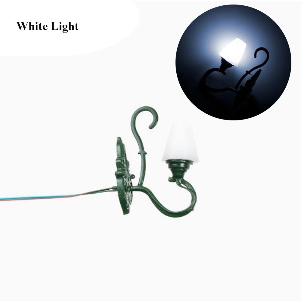 1.5*2.3cm White/Warm Light Model 3V Sand Table Chandelier New Dollhouse Wall Lamp