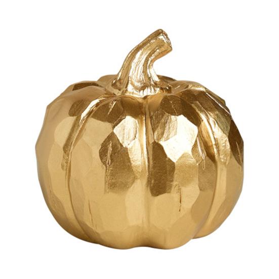 Indoor Modern Pumpkin Fall Decor Shiny Vivid Color Holiday Party Elegant Tabletop Decoration Resin Artificial Pumpkin