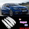 Chrome Handles Cover Trim for Peugeot 308 T9 MK2 2014~ Car Handel Accessories Stickers Auto Styling 2015 2016 2017