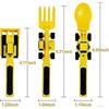 26-27 3 Piece Kids Cutlery Set Architecture Theme Kids Cutlery Car Tableware Set