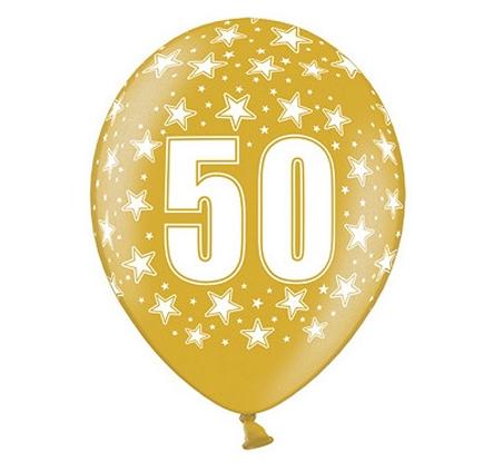 Printed Balloons 50th Birthday, 1 Piece