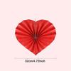 8pcs Love Heart Shaped Paper Fans for Wedding and Anniversary Decorative Folding Fan Valentine's Day Party Supplies