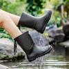 Fashion New Women Rain Boots Non-Slip Waterproof Shoe Outdoor Wear-Resistant Rubber Shoes Kitchen Waterproof Camping Fashion Long Boots