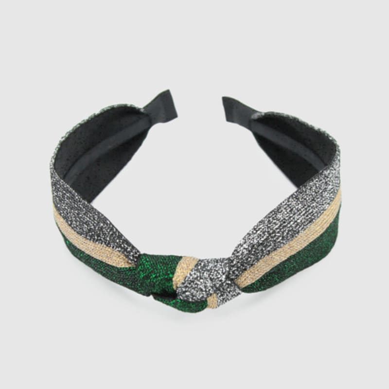 LALA Twinkle Серебристо-зеленый узел Повязка для волос