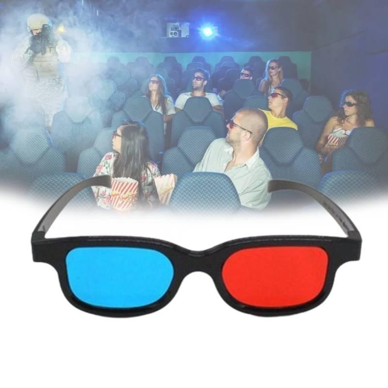 Стильные 3D очки для детей с красно-синими линзами, оправа из АБС-пластика и ПВХ, защита от УФ-лучей