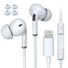Hovvaa iPhone Earphones Wired Earphones [Genuine MFi Certified Product] Lightning Lightning Connection Stereo Earphones Noise Canceling Headphone With