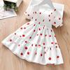 Kids Girls Fashion Short Sleeve Polka Dot Dress Stylish Dress for Children Baby Girls