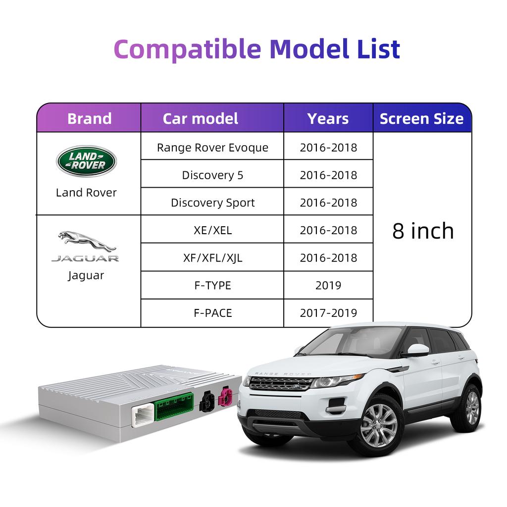 Беспроводной комплект для модернизации Ezonetronics CarPlay Android Auto для Land Rover Jaguar Range Rover Evoque Discovery XE XFL F-Type