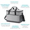 30L Insulated Cooler Bag Leakproof Lunch Cooler Tote Shoulder Bag for Picnic Beach Trip Camping