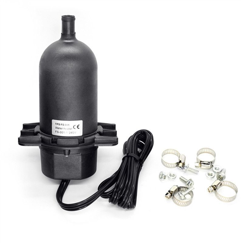 Self-Circulation Engine Water Heater Black Preheater Engine Block Heater Metal For Generators Trucks Gas Engines 240V 1500W