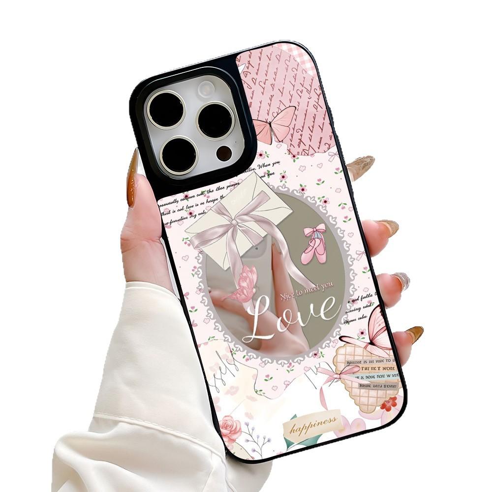 The new envelope butterfly garden is suitable for Apple 17ProMax mobile phone case 15/14 all-inclusive 13/12 anti-drop 16.