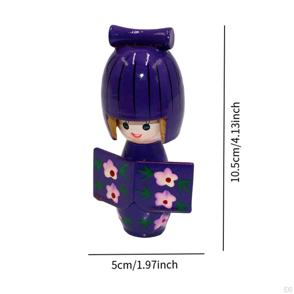 Деревянная кукла-кимоно, азиатская гейша, орнамент, скульптура, традиционная японская коллекционная вещь для