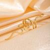 Gold-Plated Stainless Steel Snake-Shaped Open Ring