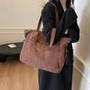 Corduroy Bag Women's Large Capacity Tote Bag Commute Shoulder Bag