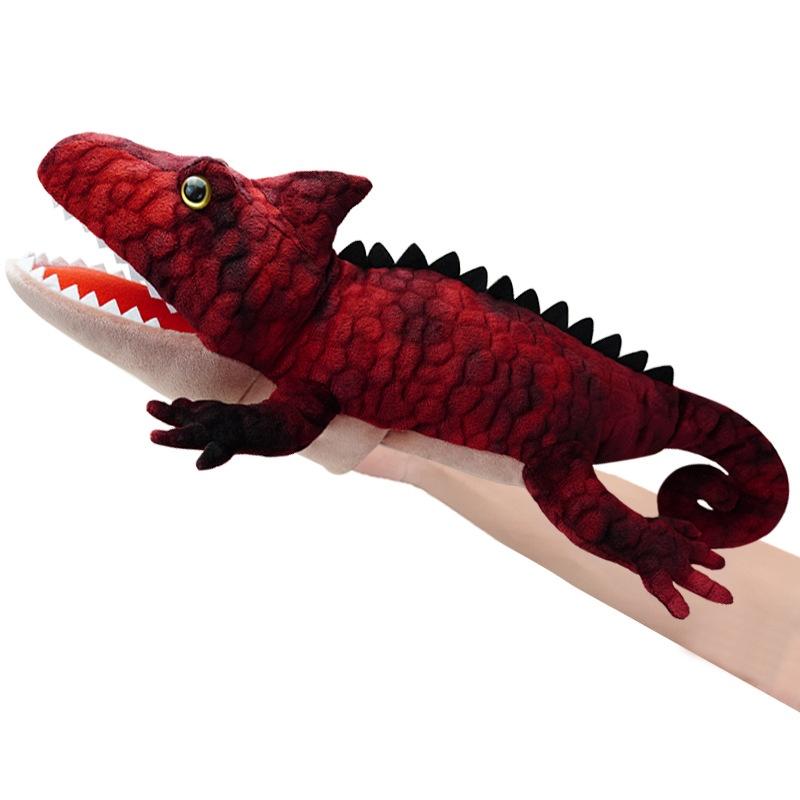 Adorable Lizard Puppet Plush Toy Soft Reptile Stuffed Animal For Kids Customizable Picture Design Short Plush 50cm Height