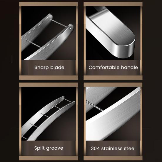 Watermelon Cutter Slicer Stainless Steel Fruit Splitter with Safe Grip Melon Slicers Tool Kitchen Gadget