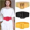Stylish Red Elastic Waist Belt For Puffer Jackets And Coats With Chic Wide Design