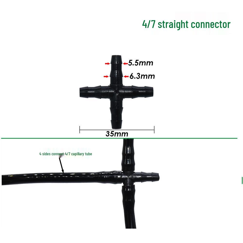 Capillary Connector & Support for Drip Irrigation Sprinkler - PE Pipe PVC Double/Single Hook Emitter Plug Accessory