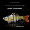 10CM/15.3G Multi-Jointed Fishing Lure with Hooks Realistic 7-Section Swimbait Plastic Artificial Bait