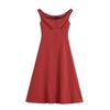 Kaslead New Women clothes Western Style Fashion Simple Slim fit Blended Dress 17011167