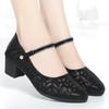 Shoes For Women 2025 Comfortable And Elegant Spring Summer Footwear Rhinestone with Crystals Black Low Heel Transparent Simple