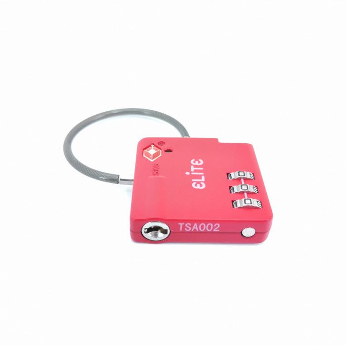 Cadenas à code TSA Elite - Rouge