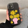 Для OPPO A16 A38 A57 A58 A74 A78 A98 Reno8T Reno13F Realme C25S C53 C65 Мультяшный черный кот серебристый край мягкий жидкий силикон защитный чехол