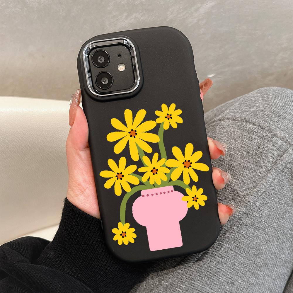 Для OPPO A16 A38 A57 A58 A74 A78 A98 Reno8T Reno13F Realme C25S C53 C65 Мультяшный черный кот серебристый край мягкий жидкий силикон защитный чехол