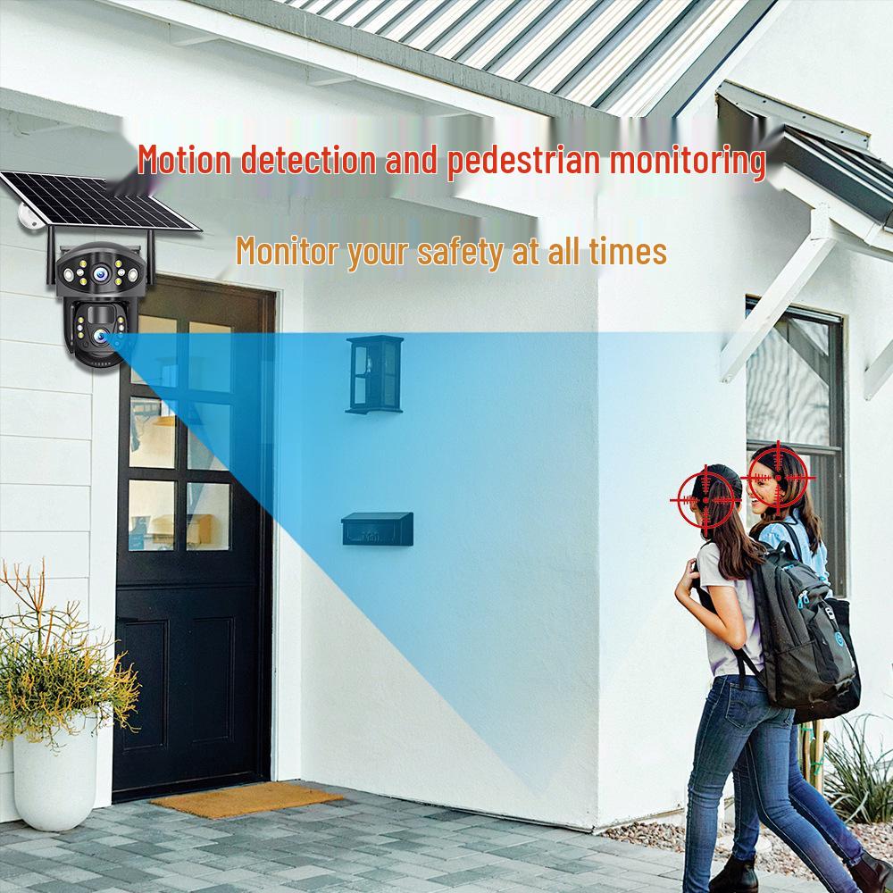 V380 Solar HD Night Vision Waterproof Smart Camera with Two-Way Audio