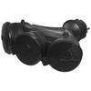 Rozgałęźnik Przenośny Schuko Ip44 3X2P+Z 16A 250V Czarny Rozdzielacz