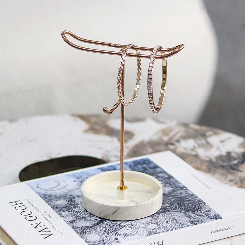 Light Luxury Metal Ornaments Earrings Necklace Jewelry Display Stand Model Room Hotel Bedroom Cloakroom Table Decorations