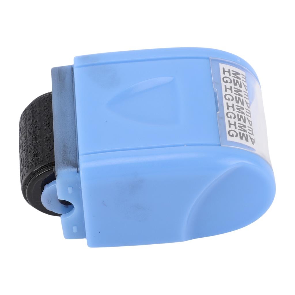 ID Protector Ink Roller Stamp Blue Compact ID Confidential Security Roller for Checks Bank Statements