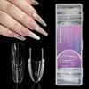 120pcs Clear Sandwich Dual Nail Form Rocket Shape Nail Form Mold Dual Nail Forms  for Builder Gel